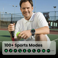 Haylou Solar Pro Global Smart Watch – AMOLED Always-On Display, Bluetooth Calling, SpO₂ & Heart Rate, Sleep/Stress Tracking, 100+ Sports Modes, IP68, Long Battery Life