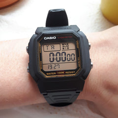 CASIO W-800HG-9AVDF Digital Watch – Classic Design, 100M Water Resistance, LED Backlight, 10-Year Battery