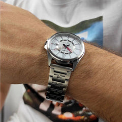 CASIO MTP-E700D-7EVDF Men’s Analog Watch – Silver Stainless Steel, White Dial, Quartz Movement & Water-Resistant