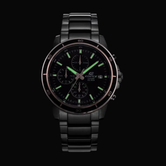 CASIO EDIFICE EFR-526D-1AVUDF Chronograph Watch for Men with Stainless Steel Band and Black Dial Silver