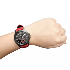 CASIO MTP‑E350BL‑1BVDF Men’s Analog Watch – Black Ion-Plated Case, Leather Strap, Day/Date Display & 50 m Water Resistance