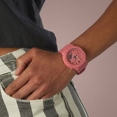 CASIO G‑SHOCK GMA‑S2100‑4A2DR Women’s Analog‑Digital Watch – Dusty Rose Resin, Slim Octagonal Case, Carbon Core Guard, 200M Water‑Resistant