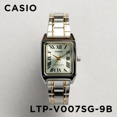 CASIO LTP-V007SG-9BUDF Women’s Analog Watch – Two-Tone Stainless Steel, Champagne Dial, Rectangular Case, Quartz Movement, Elegant & Water Resistant