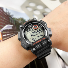 CASIO WS-2100H Series Standard Digital Watch – 10-Year Battery, World Time, Dual Time, LED Light, 100M Water Resistance, Stopwatch & Alarm – Men’s Sports Outdoor Watch
