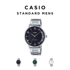 CASIO MTP-VT03D Series Standard Analog Men’s Watch – Stainless Steel Case & Band, Quartz Movement, Minimalist Dial, 50M Water Resistance, Date Display, Long Battery Life – Men’s Classic Business Watch - THE HAPPY BUY