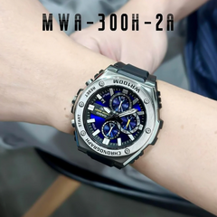 CASIO MWA-300H Series Standard Analog Men’s Watch – Stainless Steel Bezel, LED Light, 100M Water Resistance, Quartz Movement, Long Battery Life, Resin Case & Strap – Men’s Classic Sports Watch