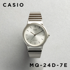 CASIO MQ-24D-7EDF Unisex Analog Watch – Silver Stainless Steel Bracelet, White Dial, Ultra-Slim Quartz, Water Resistant, Minimalist Classic
