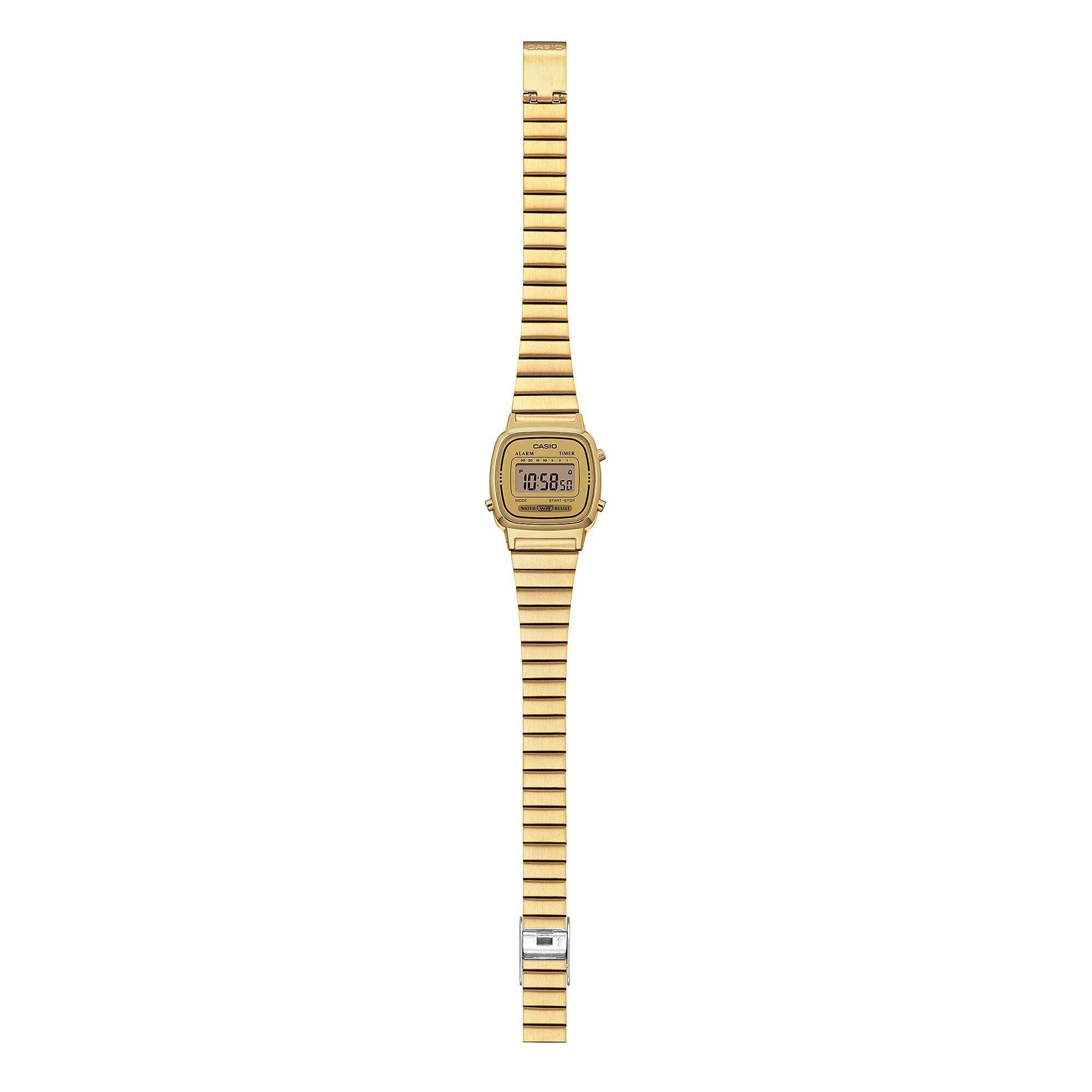 CASIO LA670WGA-9DF Women’s Vintage Digital Watch – Gold Stainless Steel, Classic Retro Design, Alarm, Stopwatch, Daily Wear Timepiece - THE HAPPY BUY
