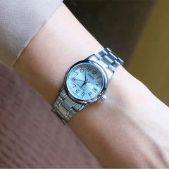 CASIO LTP-V002D Series Women’s Analog Watches – Silver Stainless Steel, Classic Dial, Quartz Movement, Water Resistant, Elegant Everyday Timepiece