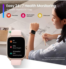 Amazfit GTS 4 Smart Watch – 1.75″ AMOLED, Dual-Band GPS, Alexa Built-In, Bluetooth Calls, SpO2 & Heart Rate, 150+ Sports Modes, 5 ATM, 8-Day Battery, Zepp OS 2.0