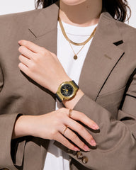 CASIO G-SHOCK GM-S2100GB-1ADR Women's Black & Gold Watch – Octagonal CasiOak Design, Compact Size, Shock Resistant, 200M Water Resistant