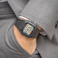 CASIO W-800H Series Standard Digital Watch – 10-Year Battery, Dual Time, LED Backlight, Stopwatch, Alarm, Calendar, 100M Water Resistance – Men’s Classic Sports Digital Watch