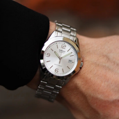 CASIO MTP-1215A Men’s Analog Watch – Minimalist Design, Stainless Steel Case & Band, Classic Timepiece