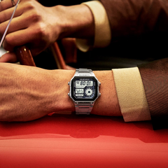 CASIO AE-1200WHD-1AVDF Digital Watch – Multi-Function, Water-Resistant, Stainless Steel Band