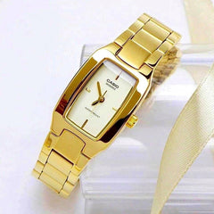 CASIO LTP-1165N Women’s Analog Watch – Gold Tone, Slim Rectangular Dial, Stainless Steel, Elegant Quartz Timepiece, Water Resistant