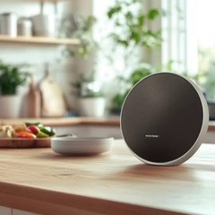 Harman Kardon Onyx Studio 9 – 50W Portable Stereo Bluetooth Speaker, Triple Tweeter 3‑Channel Audio, Built‑in Battery, Auracast Multi‑Speaker Connect