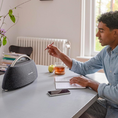 Harman Kardon Go + Play 3 Portable Bluetooth Speaker – 160 W RMS, 3‑Way Stereo, Auto Self‑Tuning, Built‑In Battery, Carry‑Handle Design