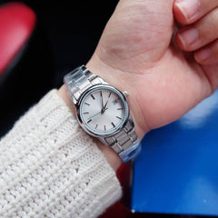 CASIO LTP-V002D Series Women’s Analog Watches – Silver Stainless Steel, Classic Dial, Quartz Movement, Water Resistant, Elegant Everyday Timepiece