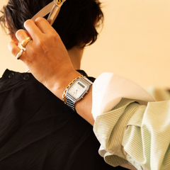 CASIO AQ-230A-7AMQYDF Vintage Unisex Watch – Analog-Digital Dual Display, Stainless Steel, Alarm & Stopwatch, Water Resistant