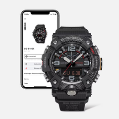 CASIO G-SHOCK GG-B100X-1A9DR MUDMASTER Analog Digital Men's Watch Yellow Resin Strap Bluetooth Quad Sensor 200M Water Resistant