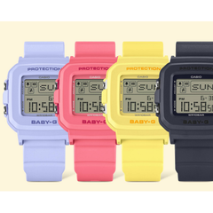 Casio G-SHOCK BABY-G+PLUS Digital Women’s Watch with Heart-Shaped Holder, Shock Resistant, 100m Water Resistant, Pink, BGD-10KH-4D