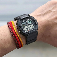 CASIO WS-1700H Series Digital Sports Watch – 10-Year Battery, Tide Graph, Moon Phase, World Time, LED Backlight, 100M Water Resistance, Stopwatch & Alarm – Outdoor Men's Watch - THE HAPPY BUY