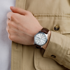 CASIO MTP-V006L Series Standard Analog Men’s Watch – Stainless Steel Case, Genuine Leather Band, Roman Numeral Dial, Date Display, Quartz Movement, 30M Water Resistance – Men’s Classic Dress Watch - THE HAPPY BUY