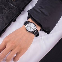 CASIO MTP-1183E Men’s Analog Watch – Leather Strap, Date Display, Ion-Plated Case & Water Resistant