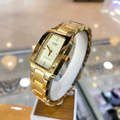 CASIO LTP-1165N Women’s Analog Watch – Gold Tone, Slim Rectangular Dial, Stainless Steel, Elegant Quartz Timepiece, Water Resistant