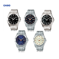 CASIO MTP-1308D Men’s Analog Watch – Stainless Steel Band, Date Display, Quartz Movement, 50M Water Resistant