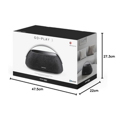 Harman Kardon Go + Play 3 Portable Bluetooth Speaker – 160 W RMS, 3‑Way Stereo, Auto Self‑Tuning, Built‑In Battery, Carry‑Handle Design
