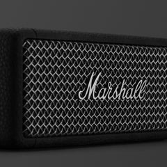 Marshall Emberton II Compact Portable Bluetooth Speaker – True Stereophonic 360° Sound, 30+ Hour Battery, IP67 Waterproof & Dustproof, Stack Mode, USB-C Fast Charging