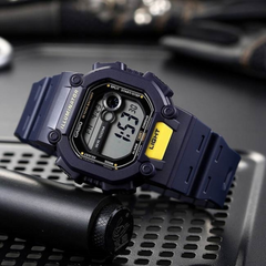 CASIO W-737H Series Standard Digital Youth Watch – 10-Year Battery, Super LED Backlight, Dual Time, Stopwatch, Countdown Timer, 100M Water Resistance, Shock-Resistant Resin Case – Men’s Sports Digital Watch