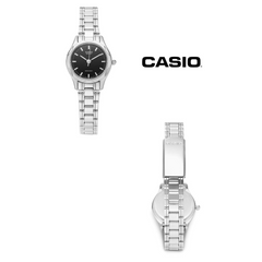 CASIO LTP‑1275D Series Women’s Analog Watch – Stainless Steel, Slim Profile, 30 m Water Resistant