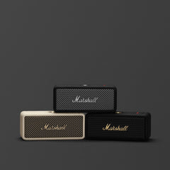 Marshall Emberton II Compact Portable Bluetooth Speaker – True Stereophonic 360° Sound, 30+ Hour Battery, IP67 Waterproof & Dustproof, Stack Mode, USB-C Fast Charging