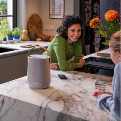 Harman Kardon Citation 200 Wireless Smart Speaker – 50 W Portable 360° Sound, Wi‑Fi & Bluetooth, IPX4 Splash‑Resistant, Google Assistant Built‑In