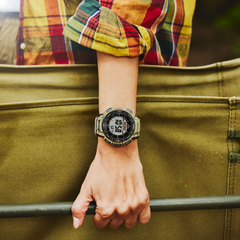 Casio Pro Trek PRG-340SC-5DR Men's Solar Outdoor Watch, Triple Sensor (Altimeter, Barometer, Compass), Bio-Based Resin Strap, Tough Solar Power, 100M Water Resistant