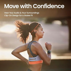 Amazfit Up Open-Ear Earbuds – Clip-On Design, AI Noise-Reduction Calls, Bluetooth Multipoint, IPX4 Splash Resistant, 6+18H Battery, Physical Buttons, Zepp Integration