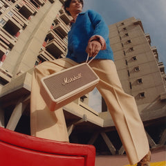 Marshall Middleton Portable Bluetooth Speaker – True Stereophonic Multi-Directional Sound, 20+ Hour Battery, IP67 Waterproof & Dustproof, Stack Mode, USB-C Fast Charge, Power Bank