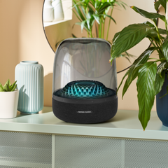 Harman Kardon Aura Studio 4 Bluetooth Home Speaker – 360° Sound, Transparent Dome with Diamond‑Effect Lighting, Premium Design & Recycled Materials