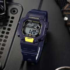 CASIO W-737H Series Standard Digital Youth Watch – 10-Year Battery, Super LED Backlight, Dual Time, Stopwatch, Countdown Timer, 100M Water Resistance, Shock-Resistant Resin Case – Men’s Sports Digital Watch