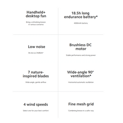 مروحة صغيرة قابلة لإعادة الشحن من شاومي
