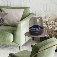 Harman Kardon Aura Studio 4 Bluetooth Home Speaker – 360° Sound, Transparent Dome with Diamond‑Effect Lighting, Premium Design & Recycled Materials