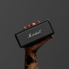 Marshall Emberton II Compact Portable Bluetooth Speaker – True Stereophonic 360° Sound, 30+ Hour Battery, IP67 Waterproof & Dustproof, Stack Mode, USB-C Fast Charging
