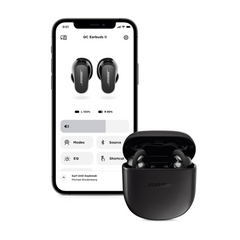 Bose QuietComfort Earbuds II – True Wireless Noise Cancelling Earbuds with CustomTune Sound Calibration, Aware Mode, Bluetooth, Clear Calls, IPX4, USB-C, 6+24H Battery