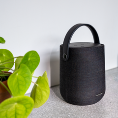 Harman Kardon Citation 200 Wireless Smart Speaker – 50 W Portable 360° Sound, Wi‑Fi & Bluetooth, IPX4 Splash‑Resistant, Google Assistant Built‑In