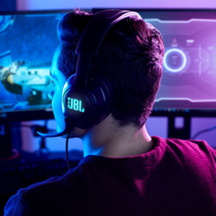 سماعة ألعاب JBL QUANTUM 400 USB فوق الأذن مع قرص دردشة اللعبة