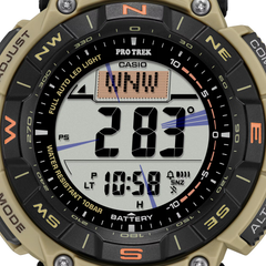 Casio Pro Trek PRG-340SC-5DR Men's Solar Outdoor Watch, Triple Sensor (Altimeter, Barometer, Compass), Bio-Based Resin Strap, Tough Solar Power, 100M Water Resistant