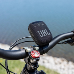 JBL Harman Wind 3 Bluetooth Speaker – Portable Handlebar Speaker for Bike & Scooter, IP67 Waterproof, FM Radio, MicroSD, AUX, 5H Battery Life, Detachable Design