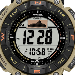 Casio Pro Trek PRG-340SC-5DR Men's Solar Outdoor Watch, Triple Sensor (Altimeter, Barometer, Compass), Bio-Based Resin Strap, Tough Solar Power, 100M Water Resistant